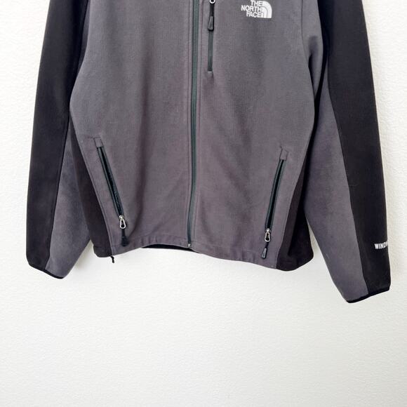 [The North Face] Gray Black Full Zip Apex Fleece Softshell Jacket Size Medium M - Picture 7 of 9
